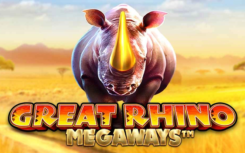 Lucha contra el rinoceronte salvaje en Great Rhino Megaways en Win Unique Casino.